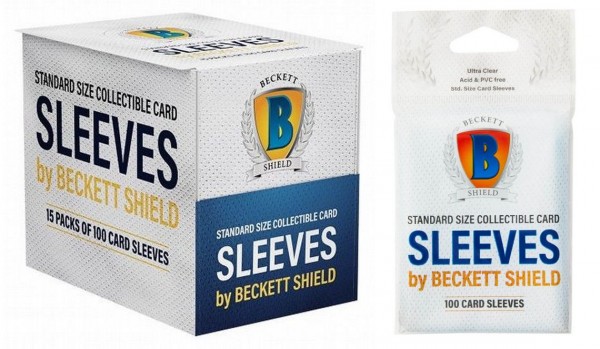 Beckett Shield Sleeves (100 ct.) Display (15Packs)