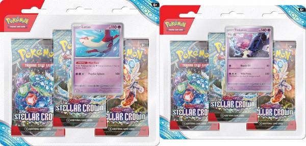 Pokémon SCVI07 Stellar Crown 3-Pack Blister EN