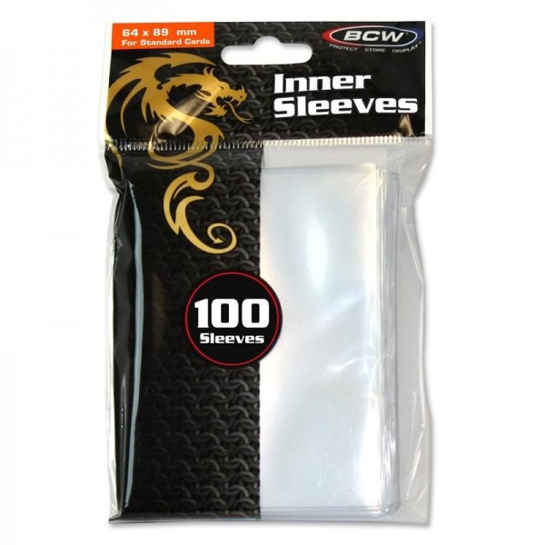 BCW Regular Inner Sleeves (100 ct.) Box (10 ct.)