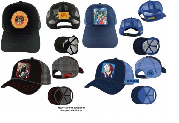 Baseball Cap Anime diverse Motive(10ct.)