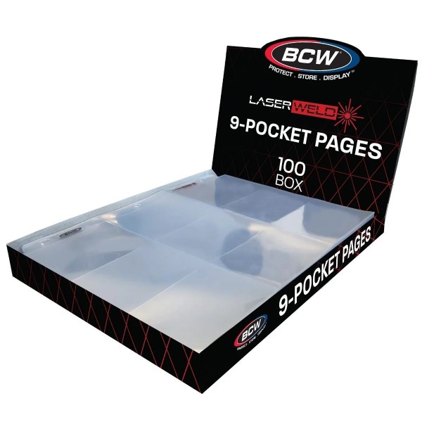 BCW Hüllen für 9 Karten (100ct.) 3 Loch Laserweld