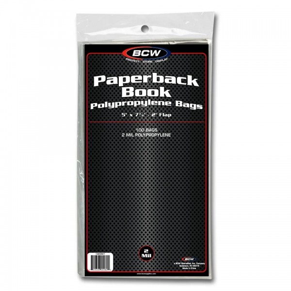 BCW Paperback Book Polypropylene Bags (100 ct.)