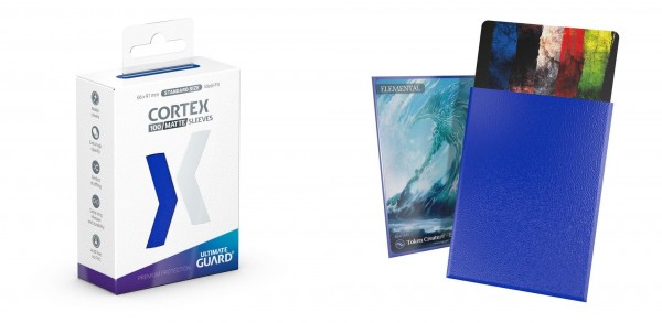 UG Cortex Sleeves Standard Matt Blau 100ct.