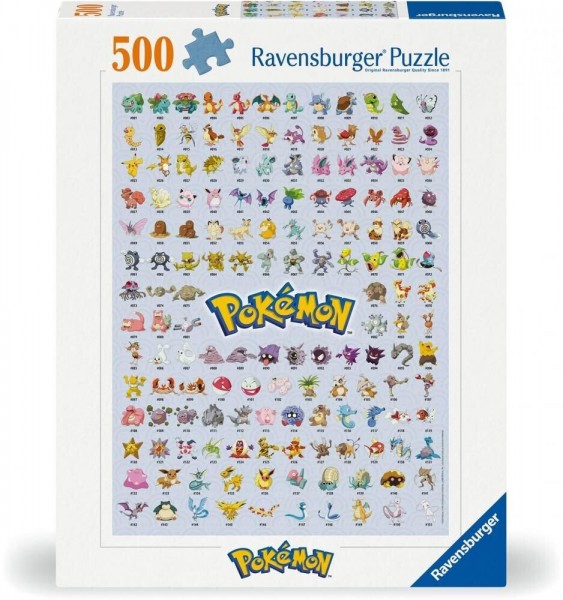 Pokemon - Die ersten 151 Pokemons Puzzle 500 Teile