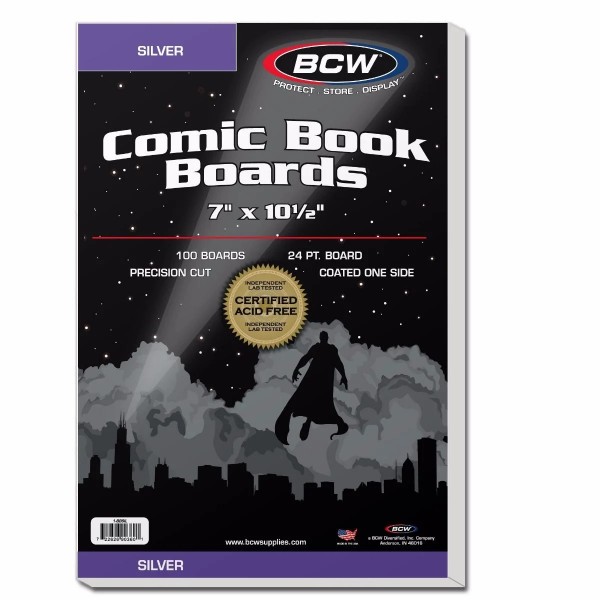 BCW Silver Comic Book Boards 24 pt. (100 ct.)