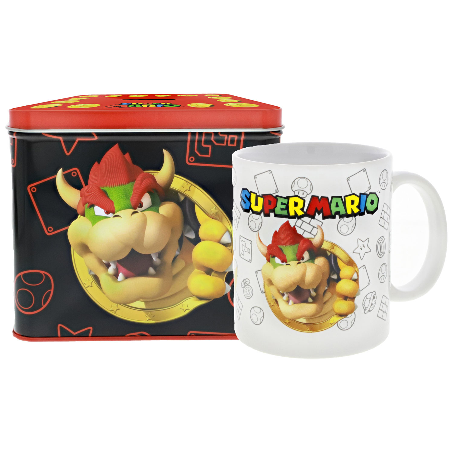 NINTENDO: Ensemble Tasse Super Mario Bros + Tirelire Bowser Nintendo -  Vendiloshop